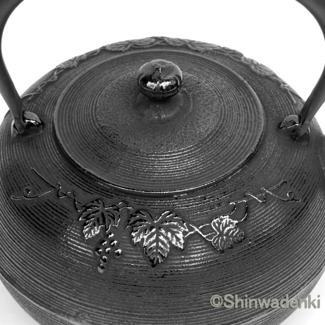 南部鉄器 鉄瓶 葡萄