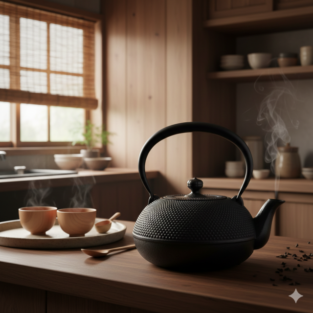 南部鉄器 鉄瓶 姥口アラレ