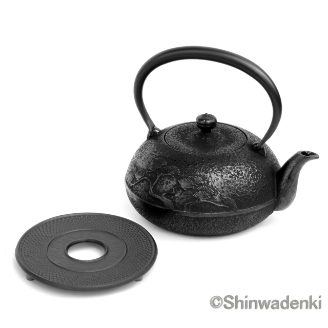 南部鉄器 鉄瓶 姥口松 1.2L OH-313 Shinwadenki