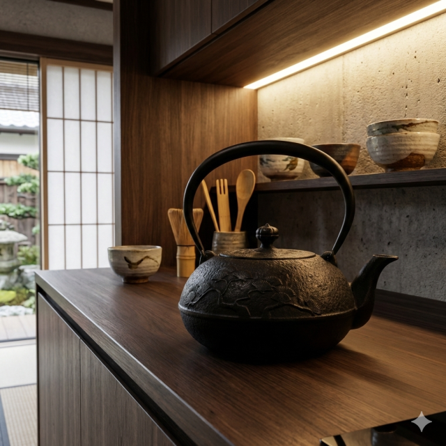 南部鉄器 鉄瓶 姥口松