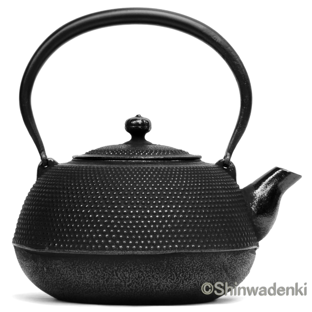 南部鉄器 鉄瓶 平丸アラレ