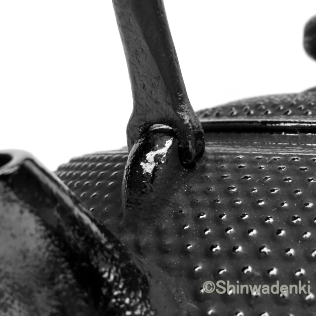 南部鉄器 鉄瓶 平丸アラレ 2.3L OH-318 Shinwadenki