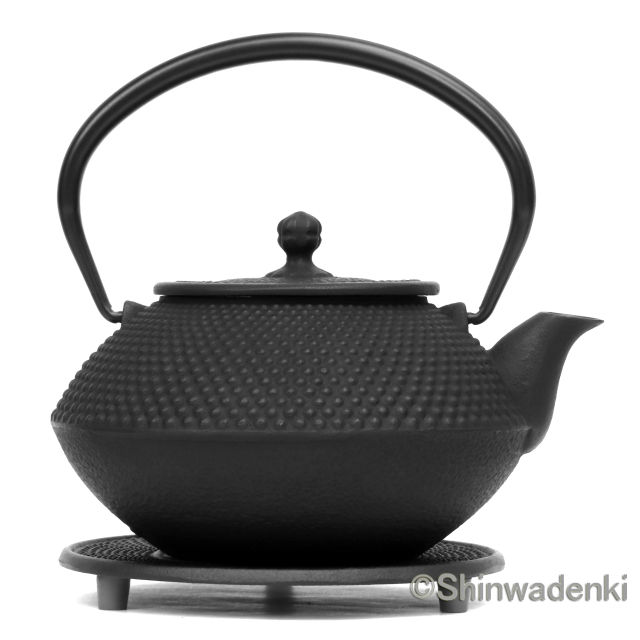 南部鉄器 急須兼用 鉄瓶 算玉アラレ