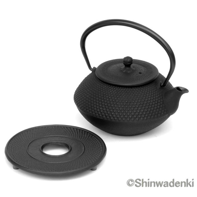 南部鉄器 急須兼用 鉄瓶 算玉アラレ