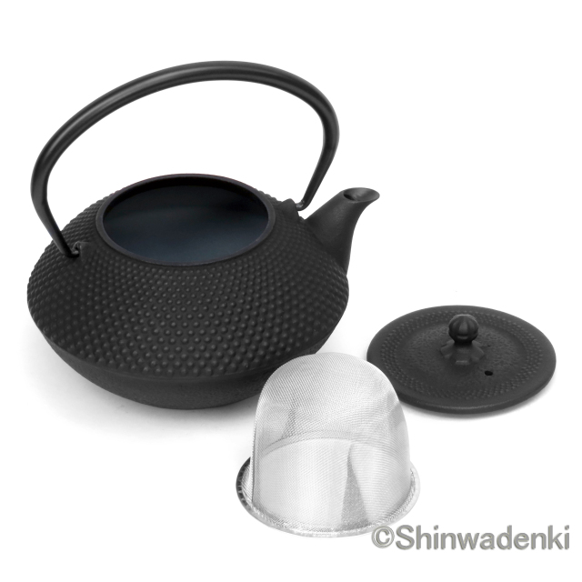 南部鉄器 急須兼用 鉄瓶 算玉アラレ