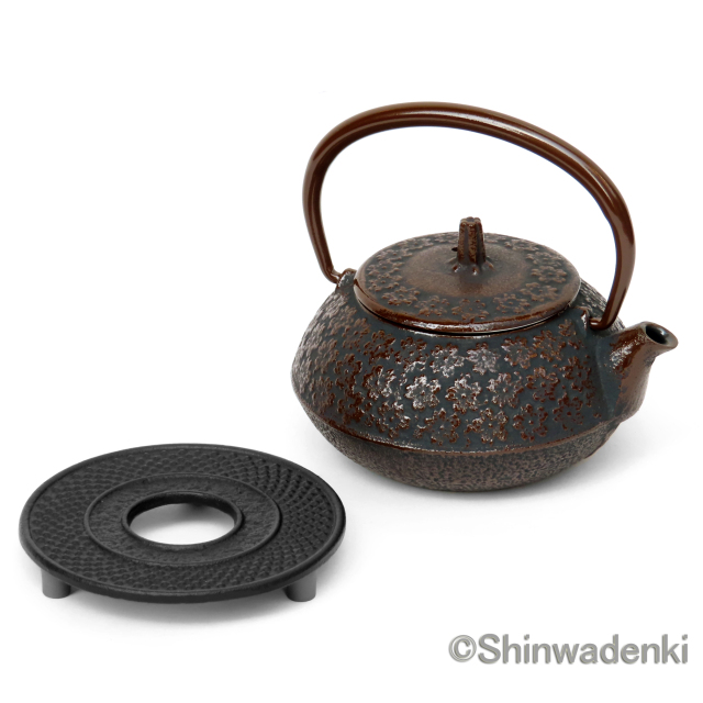 南部鉄器 ティーポット 急須 桜丸形 0.3L OH-405 Shinwadenki