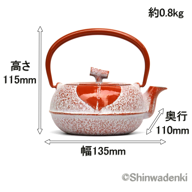 南部鉄器 ティーポット 急須 木の葉