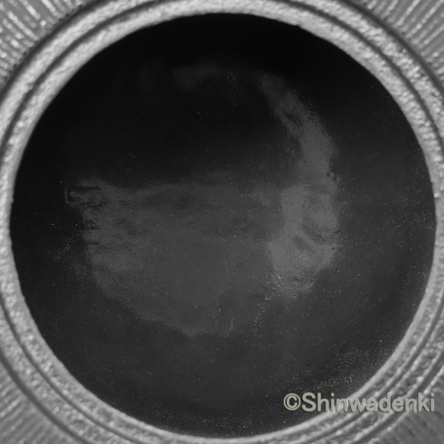 南部鉄器 ティーポット 急須 平丸千筋 黒