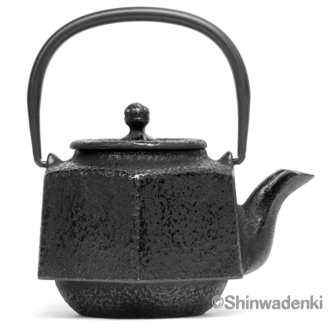 南部鉄器 急須 六角利久 黒