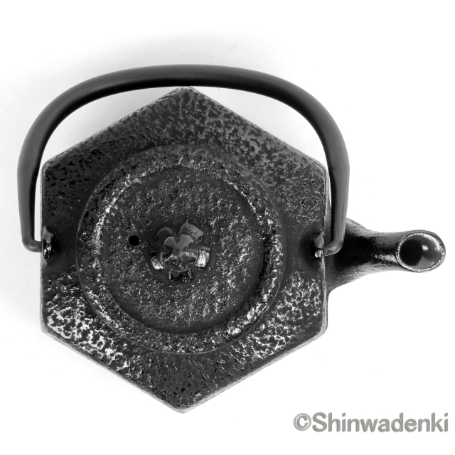 南部鉄器 急須 六角利久 黒