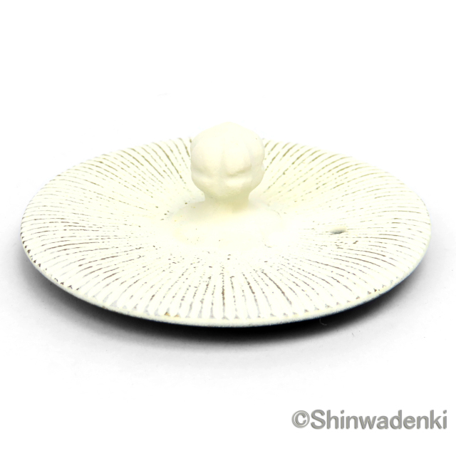 南部鉄器 急須 平丸千筋 0.7L 金白 OH-443 Shinwadenki