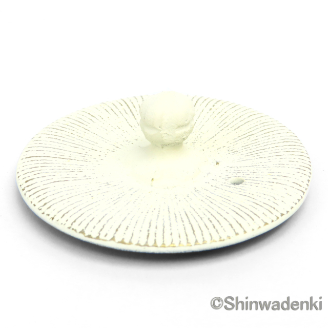 南部鉄器 急須 平丸千筋 金白
