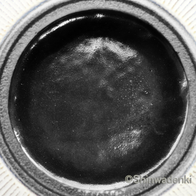 南部鉄器 ティーポット 急須 平丸千筋 金白