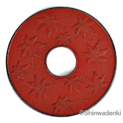 南部鉄器 釜敷 楓 えび茶