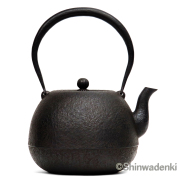 紅蓮堂 葛巻元作 南部鉄器 特製品 丸形鉄瓶 月光 1.5L 黒仕上げ