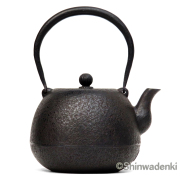 紅蓮堂 葛巻元作 南部鉄器 特製品 丸形鉄瓶 月光 1L 黒仕上げ