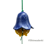 南部鉄器 花風鈴 桔梗 青