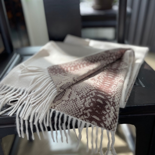 カシミア/シルクマフラー(L)