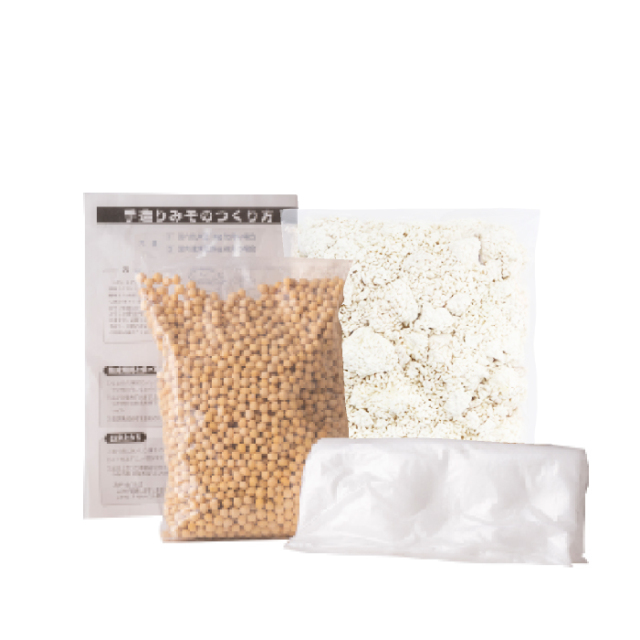 味噌作り材料セット2　大豆1kg・麹1.2kg・塩500g （出来上がり約4.2kg） 減塩