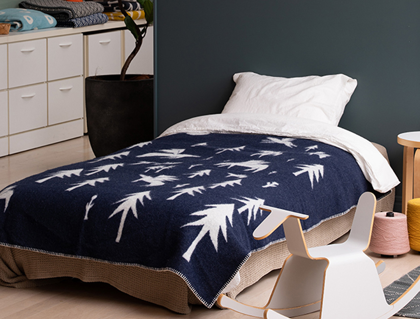 クリッパン[KLIPPAN] ウールブランケット/ヒツジ（ハーフサイズ）-ならの実