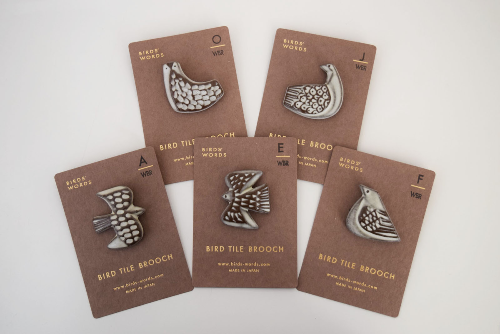 BIRD TILE BROOCH