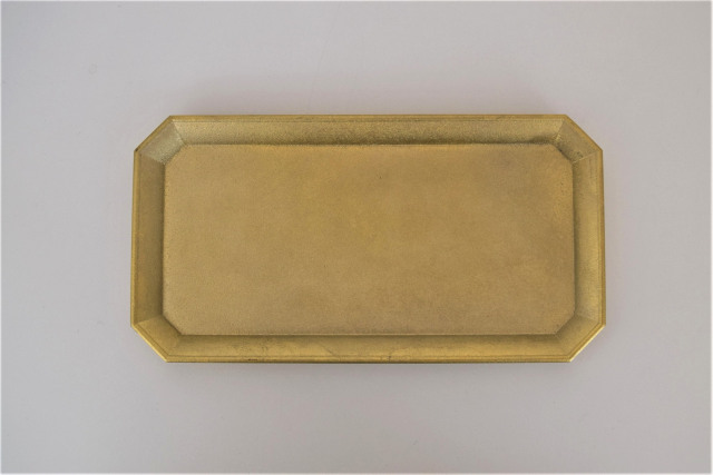 オールド・バカラ 極稀少 ブロンズ装飾 丸型切子レリーフ灰皿