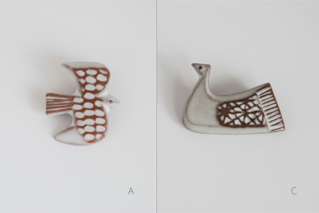 バーズワーズ[BIRDS'WORDS] BIRD TILE BROOCH