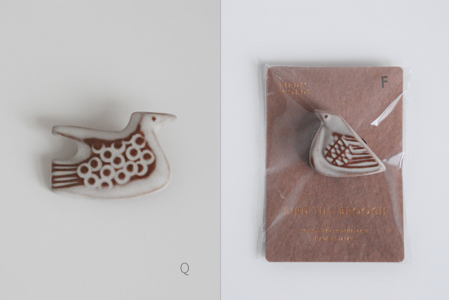 バーズワーズ[BIRDS'WORDS] BIRD TILE BROOCH