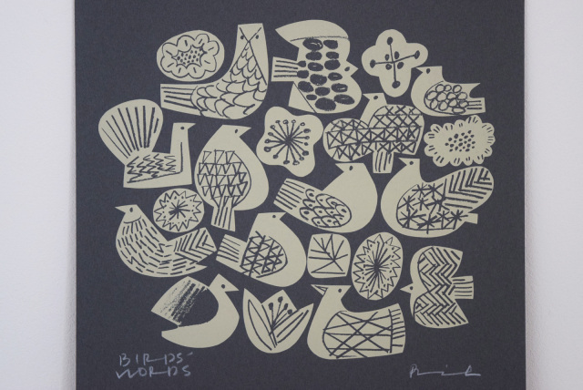 SILK SCREEN/BIRDS&FLOWERS