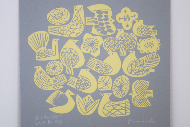 SILK SCREEN/BIRDS&FLOWERS