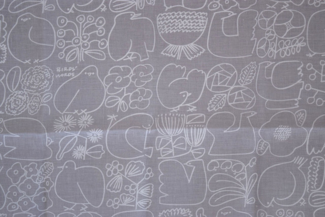 バーズワーズ[BIRDS'WORDS]リネンハンカチーフ[FLOWER＆BIRD]-ならの実