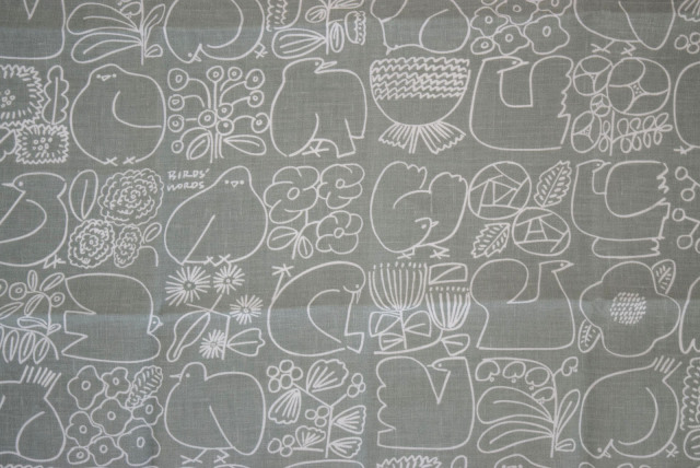 バーズワーズ[BIRDS'WORDS]リネンハンカチーフ[FLOWER＆BIRD]-ならの実