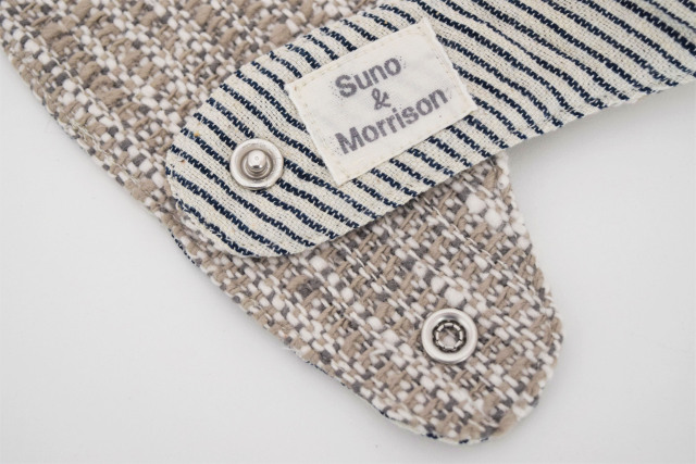 イフクラージュ☆コットンリネンちび衿ゆったりOP☆手洗い可☆新品同様です ガラ紡ベビービブ（スタイ）[Suno & Morrison]-ならの実