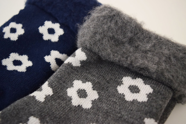 もこもこソックス　花柄