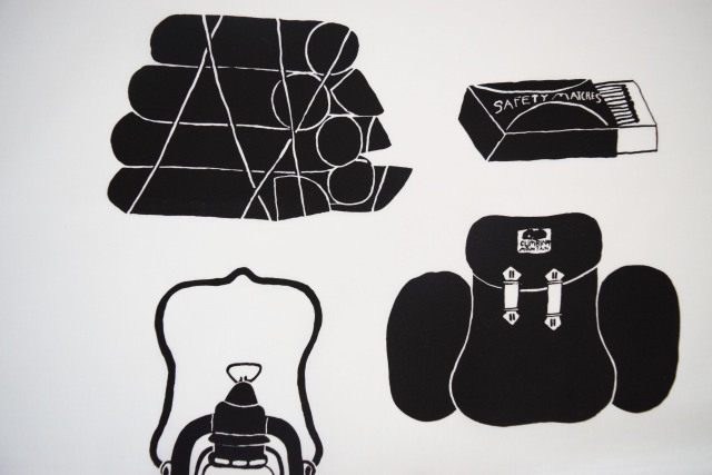 大きめのハンカチ　キャンプ