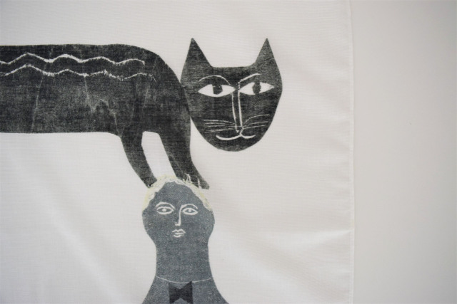 大きめのハンカチ　猫