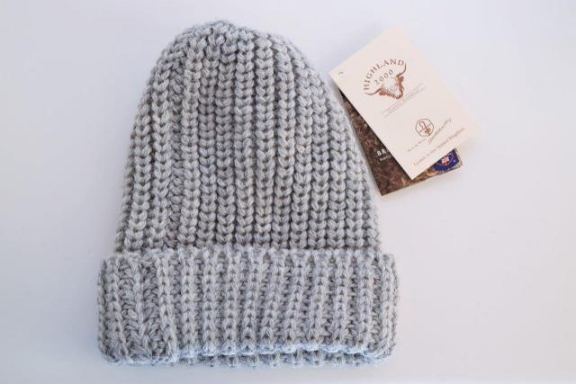 折り返しリブ編みニット帽