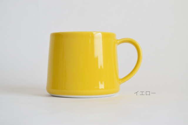 マグカップ２　SLIM　イエロー文字入り