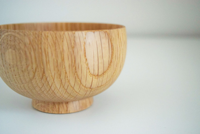 白鷺木工]しらさぎ椀M/ナチュラル 楢-ならの実