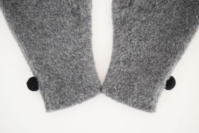 FLEECE POMPOM MITTEN  S