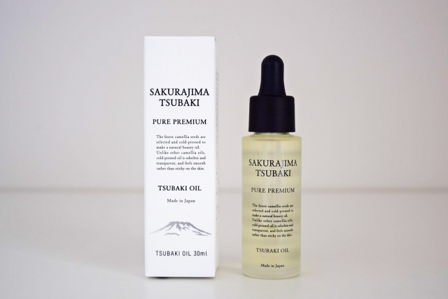 SAKURAJIMA TSUBAKI] 桜島の生搾り椿油 ピュアプレミアム(30ml)- ならの実