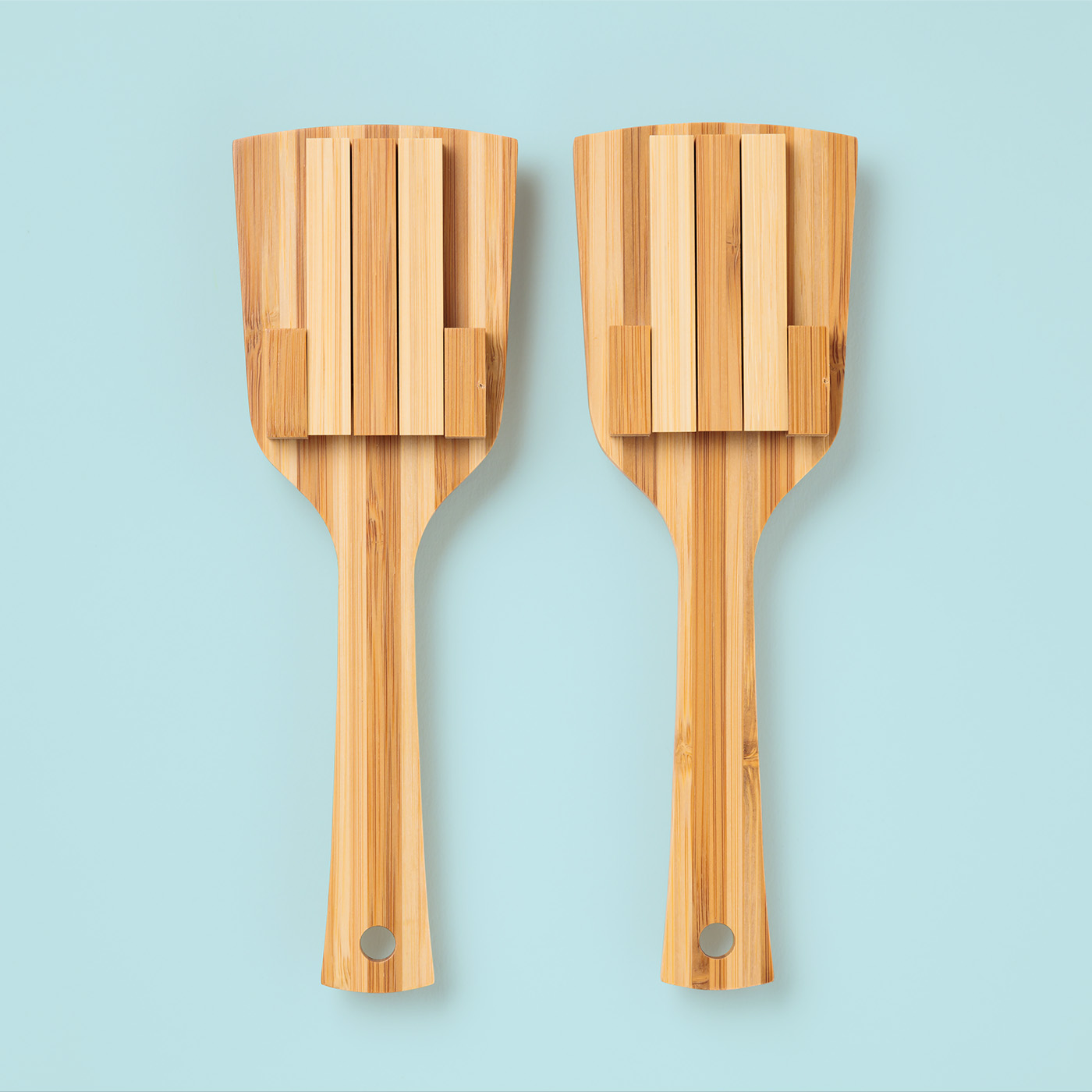 鳴子 スペシャル型（竹材）両バチ ストライプ 鳴子工房