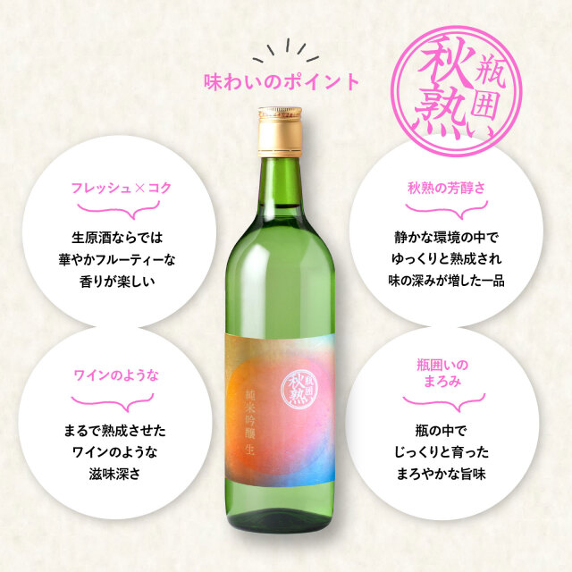 純米吟醸 無濾過生原酒 瓶囲い「秋熟」720ml【月巡り、酒巡り。】9月限定酒