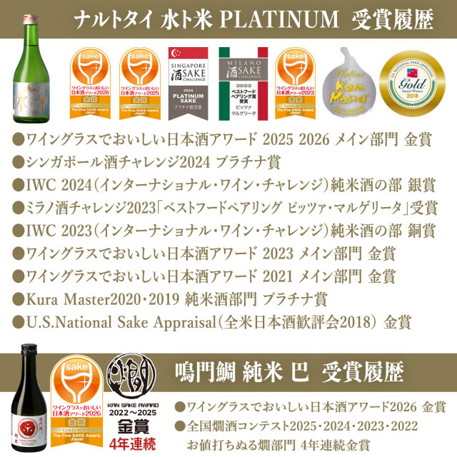 鳴門鯛の日本酒 飲み比べセット【送料無料】