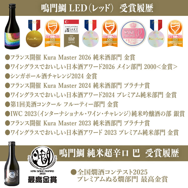 鳴門鯛の日本酒 飲み比べセット【送料無料】