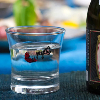 鳴門鯛ロゴ入り ぐい呑みグラス NARUTOTAI SHOP