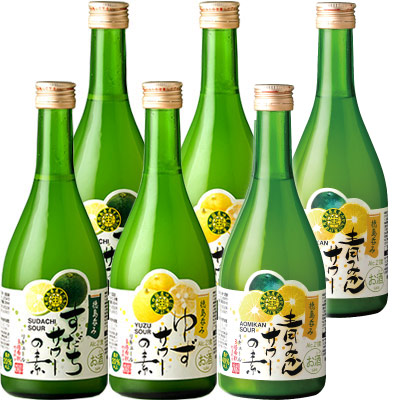 サワーの素 3種飲みくらべ6本組[すだち&ゆず&青みかん ] NARUTOTAI SHOP