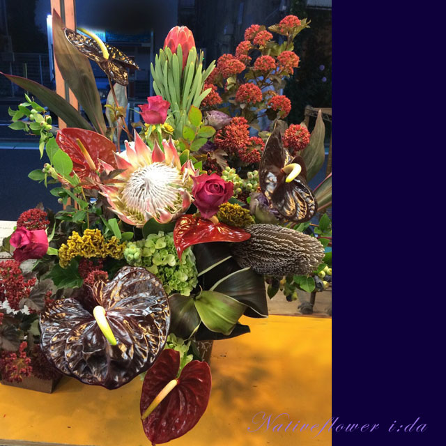 楽屋花　公演祝い　花　アレンジメント　二子玉川の花屋