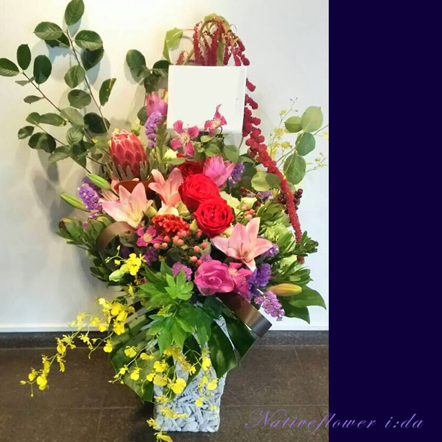 楽屋花　公演祝い　花　アレンジメント　二子玉川の花屋