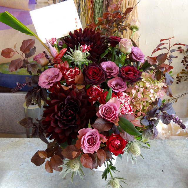 公演祝い　花　楽屋花　舞台公演祝い花　二子玉川　花屋　ネイティブフラワーイーダ